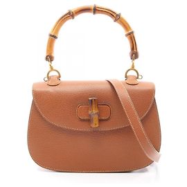 Sac à main 2-Way Gucci Bamboo Marron