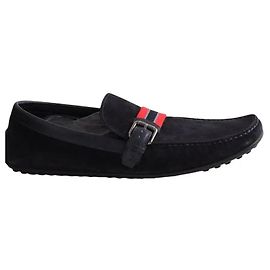Mocassins Louis Vuitton Bleu Marine Daim Size 44 Bleu Marine