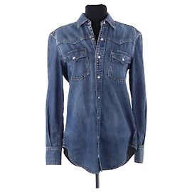 Camicia Saint Laurent in cotone blu XS Blu