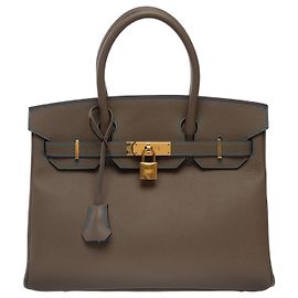 Hermès Bolsa HERMES Birkin 30 em Couro Étoupe - 103761 Taupe