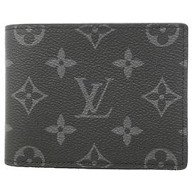 Louis Vuitton Monogram Eclipse Slender Portemonnaie Schwarz