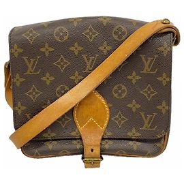 Borsa a tracolla Louis Vuitton Monogram Cartouchiere MM Marrone