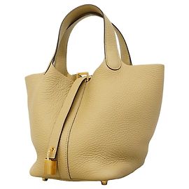 Hermès Bolsa Hermes Picotin Lock PM Bege
