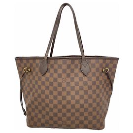 Louis Vuitton Damier Neverfull MM Tote Bag Damier ebene
