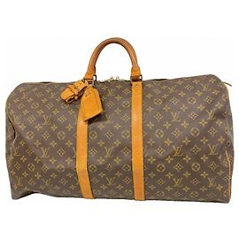 Louis Vuitton Marrone Boston Monogram Keepall 55 Marrone