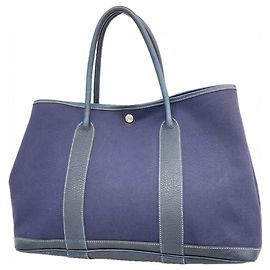 Hermès Borsa Tote Hermes Garden PM Blu navy