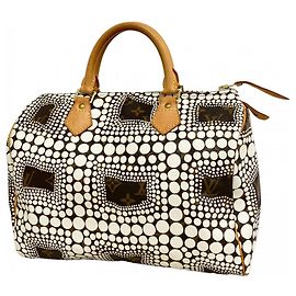 Louis Vuitton Monogram Town Yayoi Kusama Collaboration Speedy 30 Handtasche Weiß