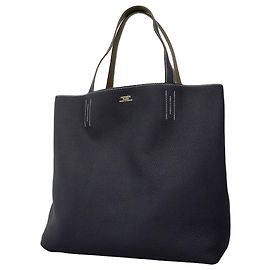 Hermès Hermes Double Sens Tote Bag Blue Taupe