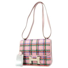 Hermès Bolsa de Ombro Hermes Constance Mini Rosa
