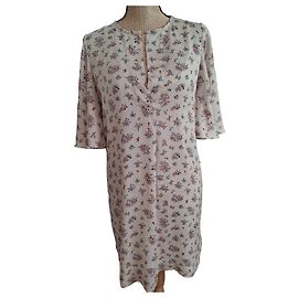 Zadig & Voltaire Kleid mit Blumenmuster Pink Rot Blau