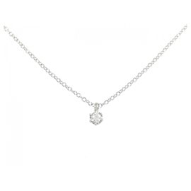 Autre Marque Pt850 Diamond Necklace Silvery