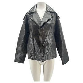 Autre Marque THE GARMENT Brown Leather Jacket Size UK 8 Brown