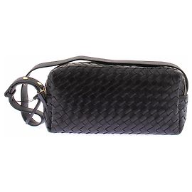 Autre Marque ELLEME Braided Leather Handbag Black Black