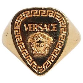 Versace Gold Greca Siegelring Golden