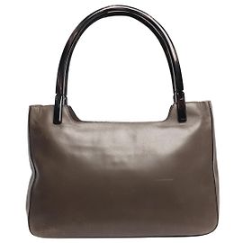 Prada Bolsa de ombro em couro vintage marrom Marrom