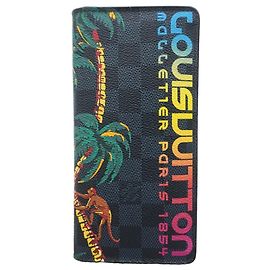 Louis Vuitton Damier Cobalt Portefeuille Brazza Long Wallet Nero Blu navy