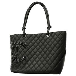 Chanel Cambon Shopper aus Lammleder Schwarz