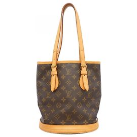 Borsa Tote Louis Vuitton Monogram Bucket PM Marrone