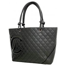 Chanel Cambon Shopper aus Lammleder Schwarz