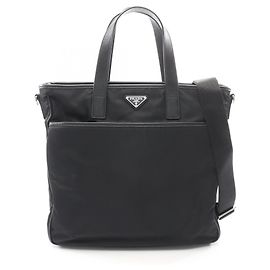 Sac Business 2-Way en TESSUTO+SAFFIANO Prada Noir