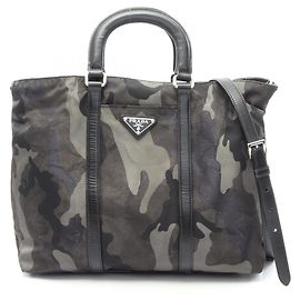 Prada Camouflage 2-Way Handbag Multiple colors Khaki