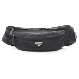 Sac banane avec logo Triangle Prada Noir