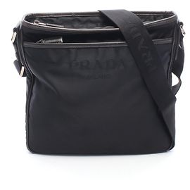 Borsa a tracolla con logo Triangle Prada Nero
