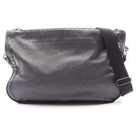 Bottega Veneta Intrecciato Shoulder Bag Black