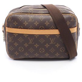 Bolsa de Ombro Louis Vuitton Reporter PM Monogram Marrom