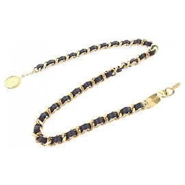 Chanel Black and Gold Chain Belt Black Golden