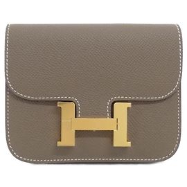 Hermès Cartera Slim Constance Hermes Gris pardo