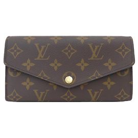 Cartera Sarah Monogram Louis Vuitton Castaño Fucsia