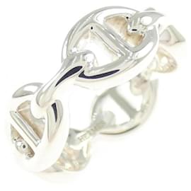 Hermes Hermès Chaine d'Ancre Enchainée Ring Silvery