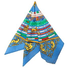 Hermès Seidentuch Blue Astrologie Dies et Hore Blau