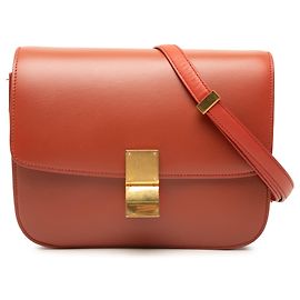 Céline Celine Orange Medium Calfskin Classic Box Orange