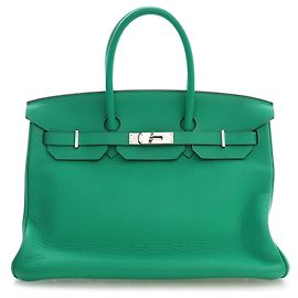 Hermès Green Clemence Birkin Retourne 35 Verde