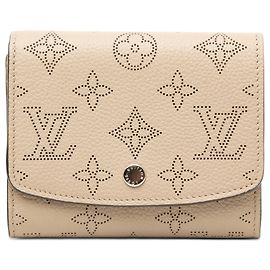 Louis Vuitton Beige Monogram Mahina Iris Compact Wallet Beige