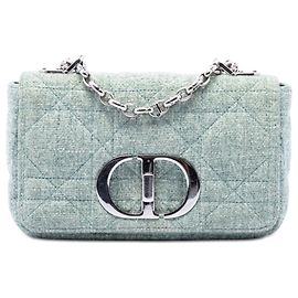 Borsa Dior Green Small Tweed Macrocannage Caro Verde Verde chiaro