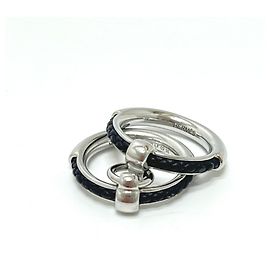 Hermès Hermes Flibustier Double Ring in Silver Silvery