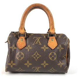 Louis Vuitton Monogram Mini Speedy Bag Brown Other Monogram