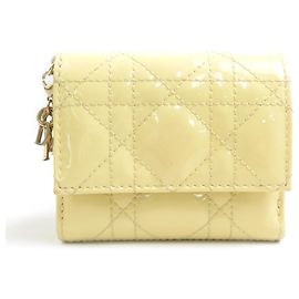 Christian Dior Lady Lotus Wallet Yellow