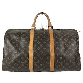 Sac de voyage Louis Vuitton Monogram Keepall 50 Marron Autre Monogramme