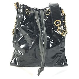 Borsa Chanel Vintage con coulisse e pochette Nero