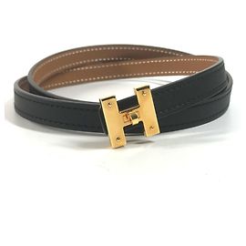 Hermès Cinto Mini H Kelly HERMES em Epsom Swift Black Preto