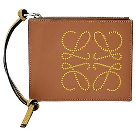 Monedero para mujer Loewe Castaño Amarillo