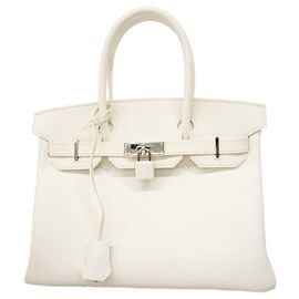 Hermès Bolso Hermes Birkin 30 Blanco Blanco