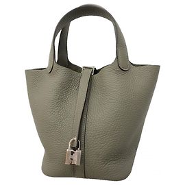 Hermès Bolsa Hermes Picotin Lock PM Marrom