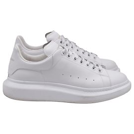 Baskets Oversized Platform Alexander McQueen en cuir blanc Blanc Écru