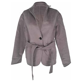 Gucci Belted Blazer in Grey Wool Grey