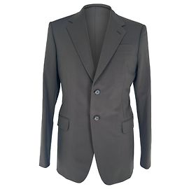 Blazer de abotoamento simples Prada com bolsos em poliéster marrom Marrom